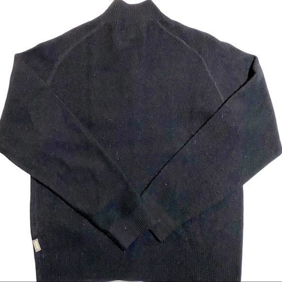 𝅺TED Baker Jean Wool Size 3 Black Zip Up Sweater with 2 front pockets EUC - Picture 2 of 6